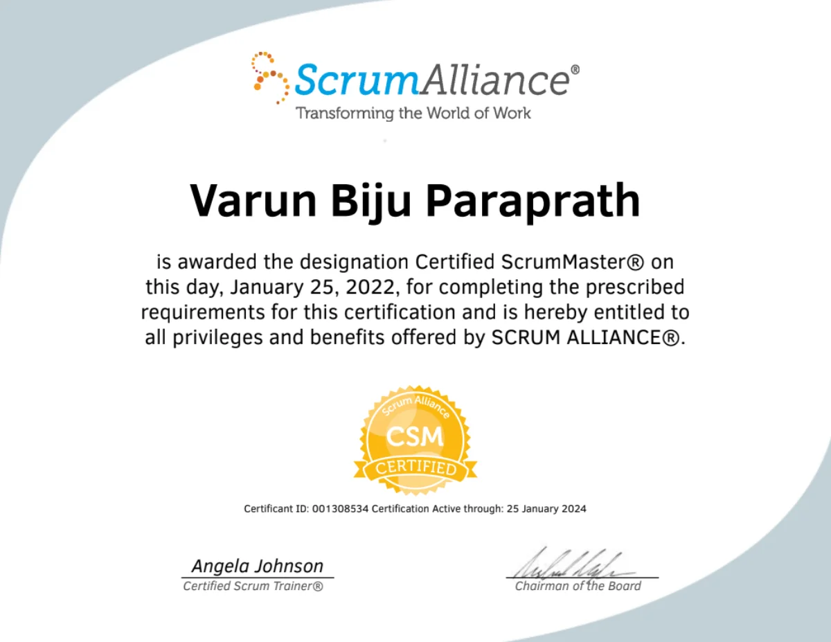 Certified ScrumMaster